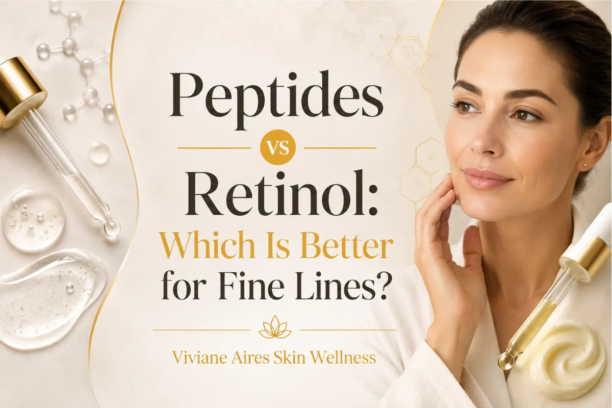  Peptides vs retinol skincare products for fine lines
