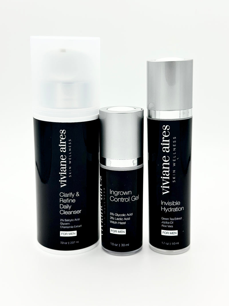 Three skincare products from Viviane Aires Skin Wellness Skincare Collaction  For Men 