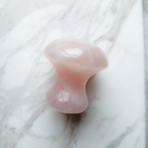Rose Quartz Mushroom - De-Puffing